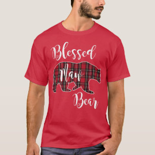 Kariertes Muster Mama Mot T-Shirt