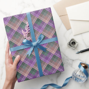 Kariertes Muster mit Zickzack-Färbung Geschenkpapier
