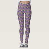 Kariertes Muster mit Zickzack-Färbung Leggings (Vorderseite)