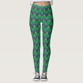 Kariertes Muster mit Zickzack-Färbung Leggings (Vorderseite)