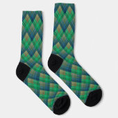 Kariertes Muster mit Zickzack-Färbung Socken (Rechts)