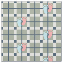 kariertes Muster niedlichen Babyfußschritte Tartan