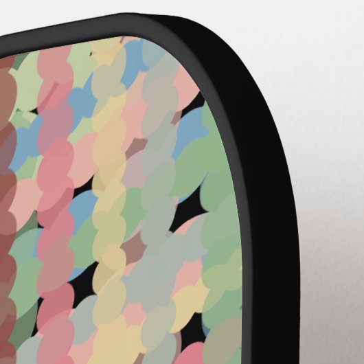 Kariertes Muster-Paddel in gepunktetem Pastell Pickleball Schläger (Linke Seite)