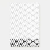 Kariertes Muster Post-it Klebezettel (Vorderseite)