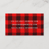 Kariertes Muster | QR-Code Visitenkarte (Rückseite)