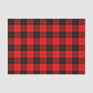 Kariertes Muster, rotes und schwarzes Gewebe Seidenpapier