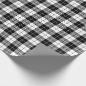 Kariertes Muster Schwarz-Weiß-Papier Geschenkpapier (Ecke)