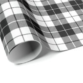Kariertes Muster Schwarz-Weiß-Papier Geschenkpapier (Rolleneckpunkt)