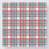 Kariertes Muster Steinuntersetzer (Vorderseite)