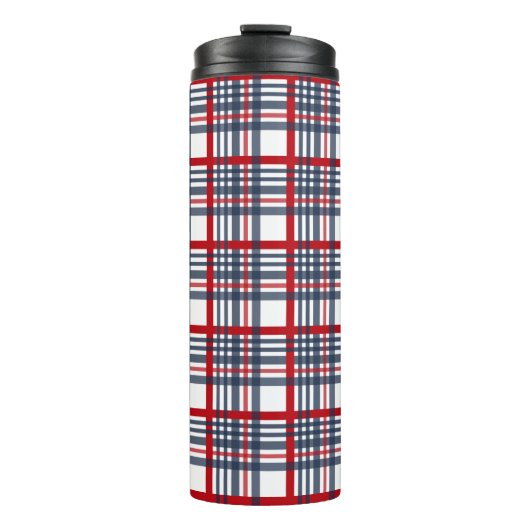 Kariertes Muster Thermosbecher (Vorderseite)