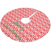 Kariertes Muster, Thunder_Cove Polyester Weihnachtsbaumdecke (Schrägansicht)