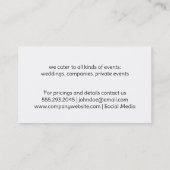 Kariertes Muster Visitenkarte (Rückseite)