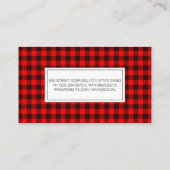 Kariertes Muster Visitenkarte (Rückseite)