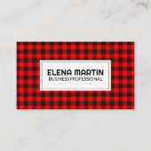 Kariertes Muster Visitenkarte (Vorderseite)