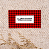 Kariertes Muster Visitenkarte