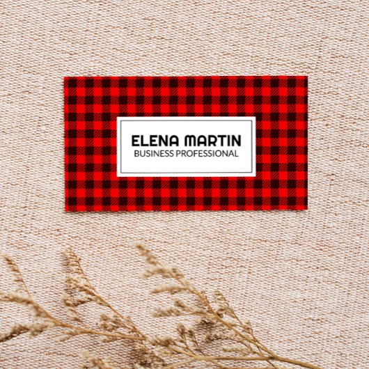 Kariertes Muster Visitenkarte