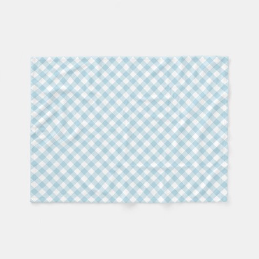 Kariertes Muster von hellblauem Gingham Fleecedecke (Vorderseite (Horizontal))
