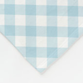 Kariertes  Muster von hellblauem Gingham Fleecedecke (Ecke)