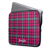 Kariertes Muster von Tartan Laptopschutzhülle (Vorderseite Links)