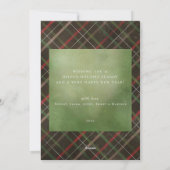 Kariertes Muster Weihnachtsfotokarte Feiertagskarte (Rückseite)