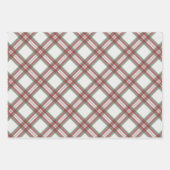Kariertes Muster Weihnachtswrapping Papier-Sortime Geschenkpapier Set (Vorderseite 3)