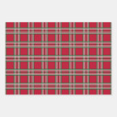 Kariertes Muster Weihnachtswrapping Papier-Sortime Geschenkpapier Set (Vorderseite)