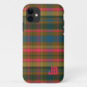 Kariertes Mustermonogramm Case-Mate iPhone Hülle (Rückseite)