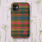 Kariertes Mustermonogramm Case-Mate iPhone Hülle