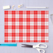 Kariertes Musterpapier für Rot und Weiß Seidenpapier (Handwerk)