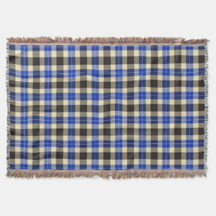 Kariertes Navy Blue und Black Tartan Decke