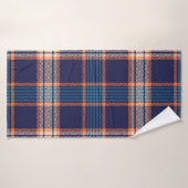 Kariertes Navy-Tartan-Muster Badehandtuch (Badehandtuch)