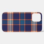 Kariertes Navy-Tartan-Muster Case-Mate iPhone Hülle (Rückseite (Horizontal))