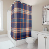 Kariertes Navy-Tartan-Muster Duschvorhang (Beispiel)