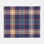 Kariertes Navy-Tartan-Muster Fleecedecke (Vorderseite (Horizontal))