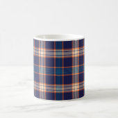 Kariertes Navy-Tartan-Muster Kaffeetasse (Mittel)