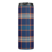 Kariertes Navy-Tartan-Muster Thermosbecher (Rückseite)