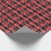 Kariertes niedliches schwarzes Büffel, nackt oder Geschenkpapier (Ecke)