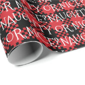 Kariertes niedliches schwarzes Büffel, nackt oder  Geschenkpapier (Rolleneckpunkt)