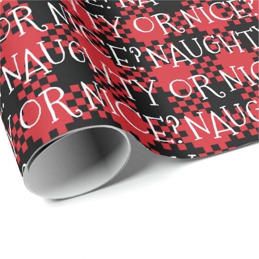 Kariertes niedliches schwarzes Büffel, nackt oder Geschenkpapier (Rolleneckpunkt)