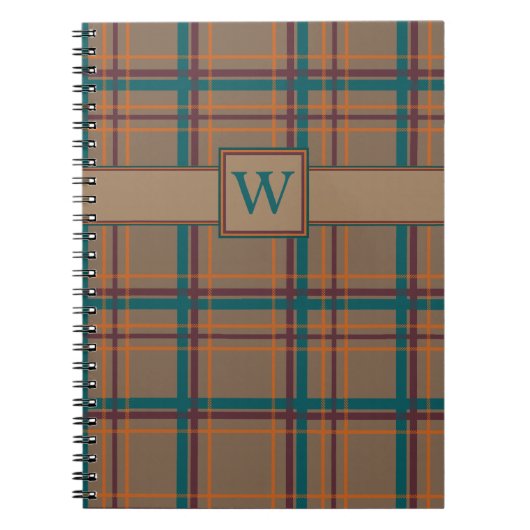 Kariertes Notebook im Herbst Notizblock (Vorderseite)