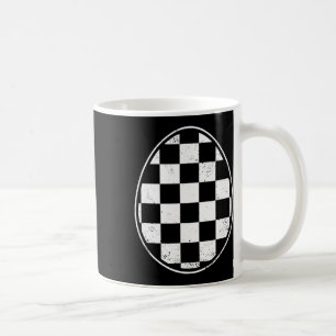 Kariertes Osterei-Rennwagen-Spieler Lustiges Retro Kaffeetasse