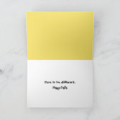 Kariertes Osterküken mit gelben Küken Karte (Innenseite)