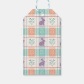 Kariertes Ostern Plaid Geschenkanhänger (Vorderseite)