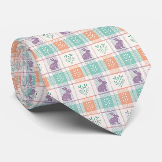 Kariertes Ostern Plaid Krawatte (Gerollt)