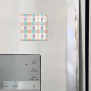 Kariertes Ostern Plaid Magnet