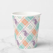Kariertes Ostern Plaid Pappbecher (Vorderseite)