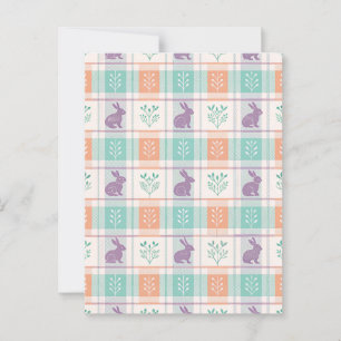 Kariertes Ostern Plaid Postkarte