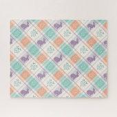 Kariertes Ostern Plaid   Puzzle (Horizontal)