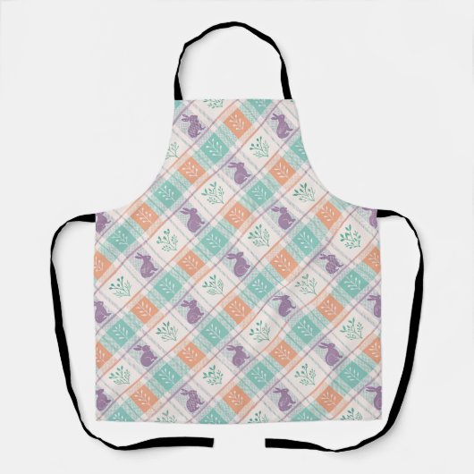 Kariertes Ostern Plaid Schürze (Vorderseite)