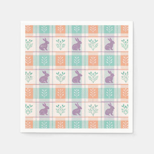 Kariertes Ostern Plaid Serviette